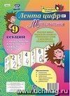 Математика. Лента цифр: с письменными и печатными цифрами (от 0 до 9) из 9 секций Математика. Лента цифр: с письменными и печатными цифрами (от 0 до 9) из 9 секций